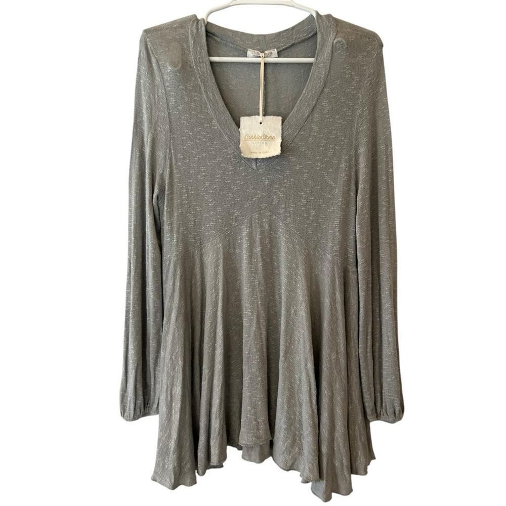 Cobblestone Living Sasha Gray Swing Tunic Top Made in Italy - Picture 3 of 10